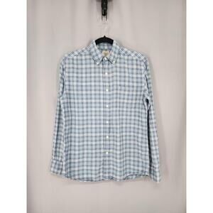 Faherty Shirt Mens XS Blue Plaid Stretch Flannel Button Up Soft Casual Cotton